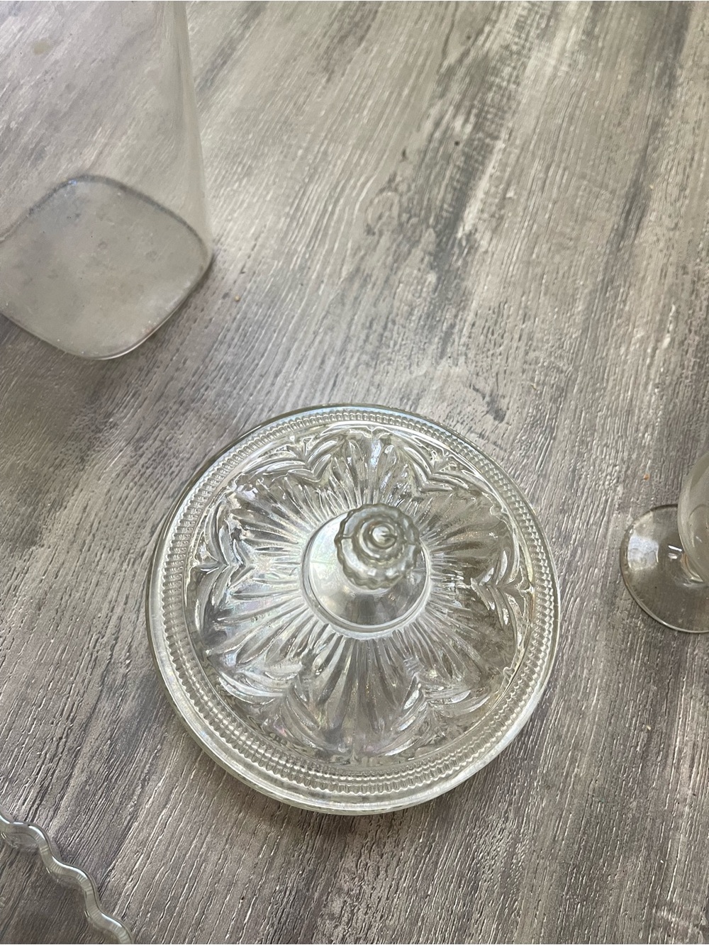 Avon Classic Etched, Lidded Candy Dish